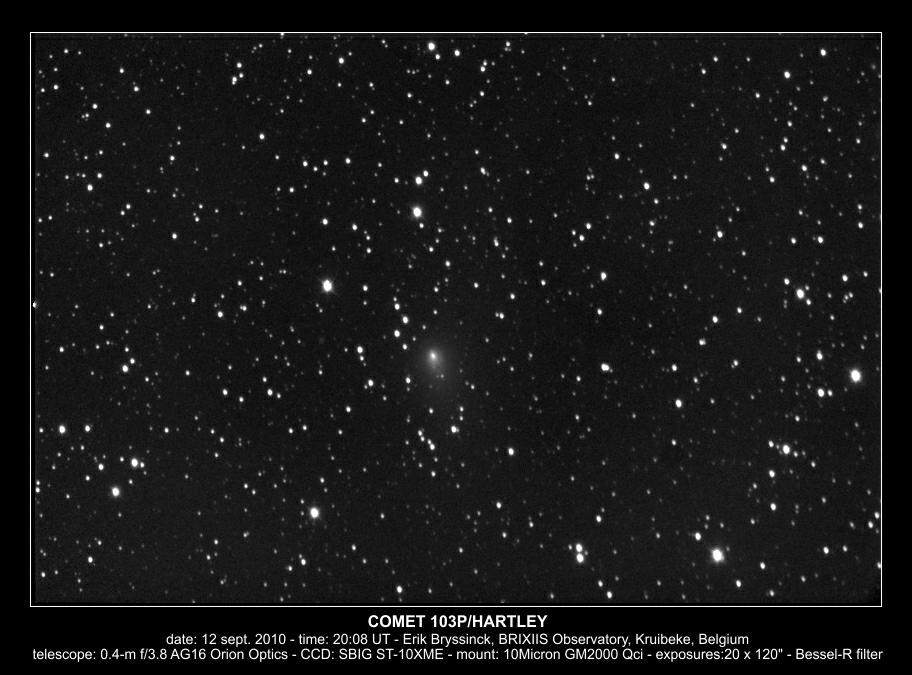 comet 103P/Hartley, BRIXIIS Observatory, 12 sept. 2010, EPOXI mission