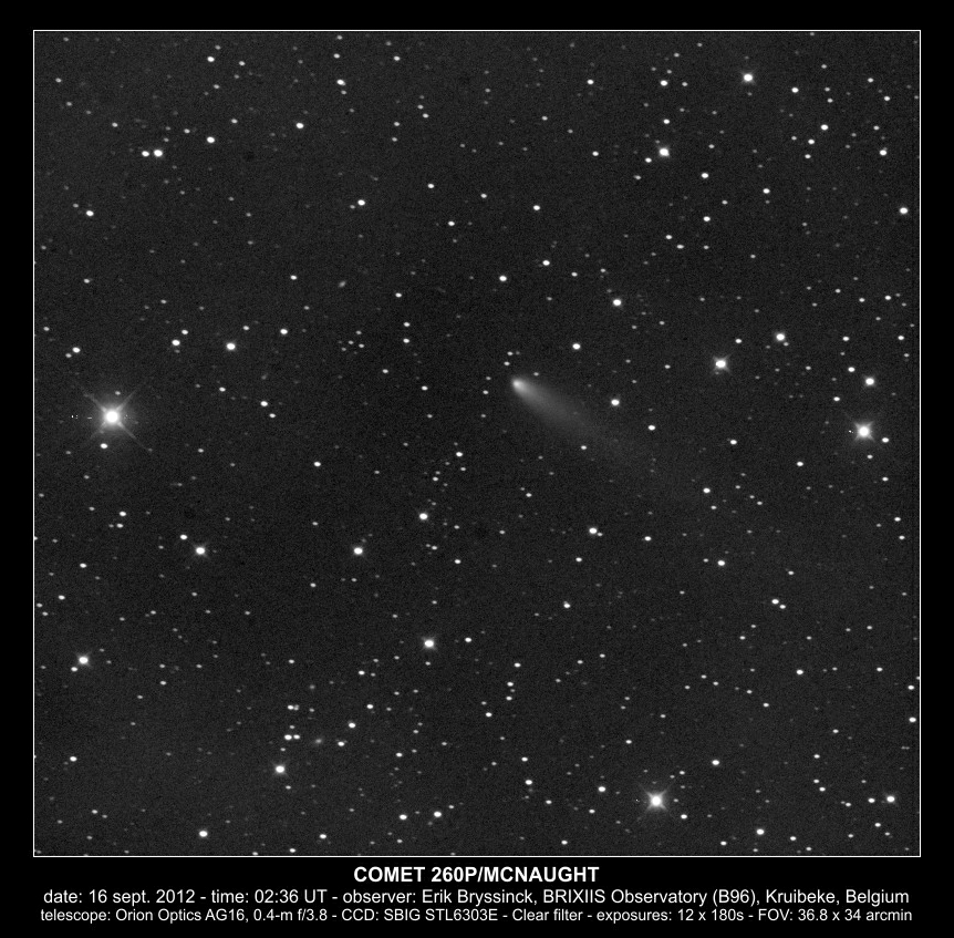 comet 260P/MCNAUGHT, 16 sept. 2012, Erik Bryssinck