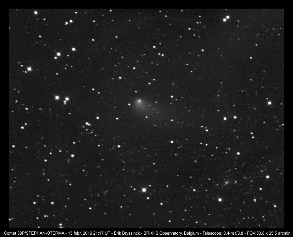 comet 38P/STEPHAN-OTERMA 15 febr. 2019, Erik Bryssinck, BRIXIIS Observatory