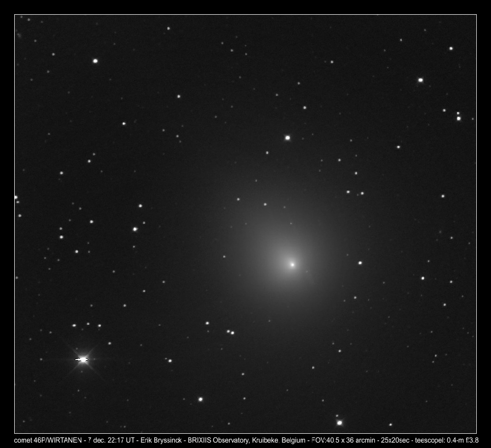 komeet 46P/WIRTANEN, Erik Bryssinck, BRIXIIS Observatorium