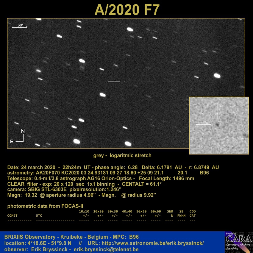 comet A/2020 F7 on 24 march 2020, Erik Bryssinck