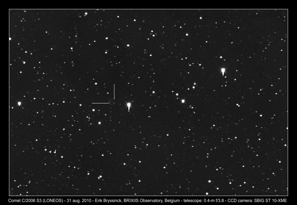 comet C/2006 S3 (LONEOS) on 31 aug. 2010, Erik Bryssinck, BRIXIIS Observatory