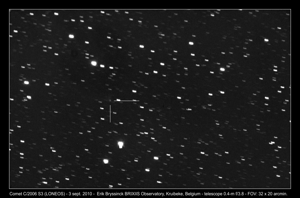 comet C/2006 S3 (LONEOS) on 3 sept. 2010 - Erik Bryssinck, BRIXIIS Observatory
