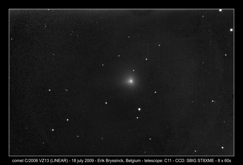 comet C/2006 VZ13 (LINEAR), 18 july 2009, Erik Bryssinck