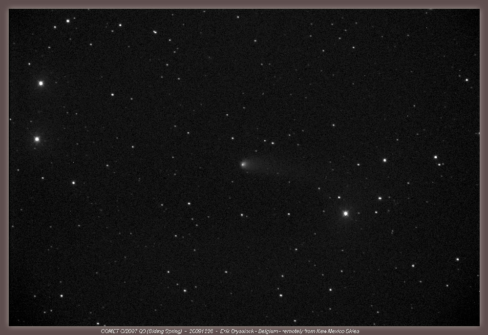 image comet C/2007 Q3 (SIDING-SPRING) on 26 dec. 2009, E.Bryssinck