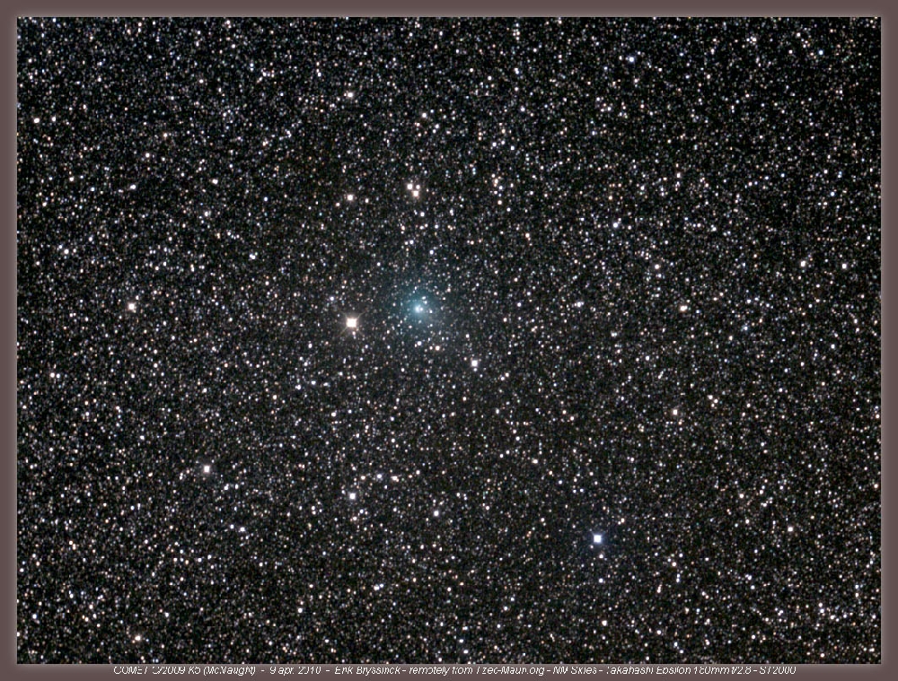 Image comet C/2009 K5 (MCNAUGHT) by Erik Bryssinck on 9 april 2010