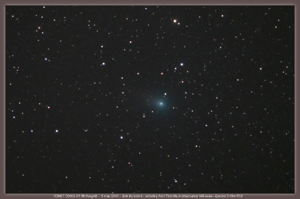 image comet C/2009 K5 (MCNAUGHT) by Erik Bryssinck on 5 may 2010