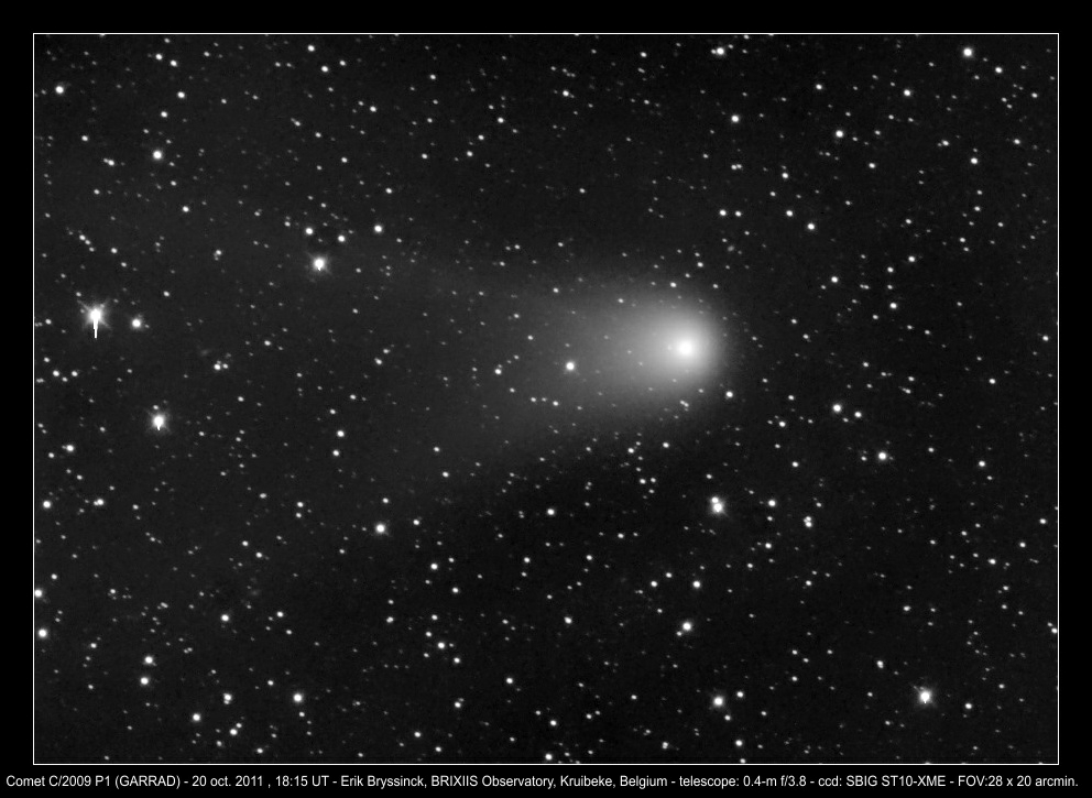 comet C/2009 P1 (GARRAD) on 20 oct. 2011, Erik Bryssinck, BRIXIIS Observatory