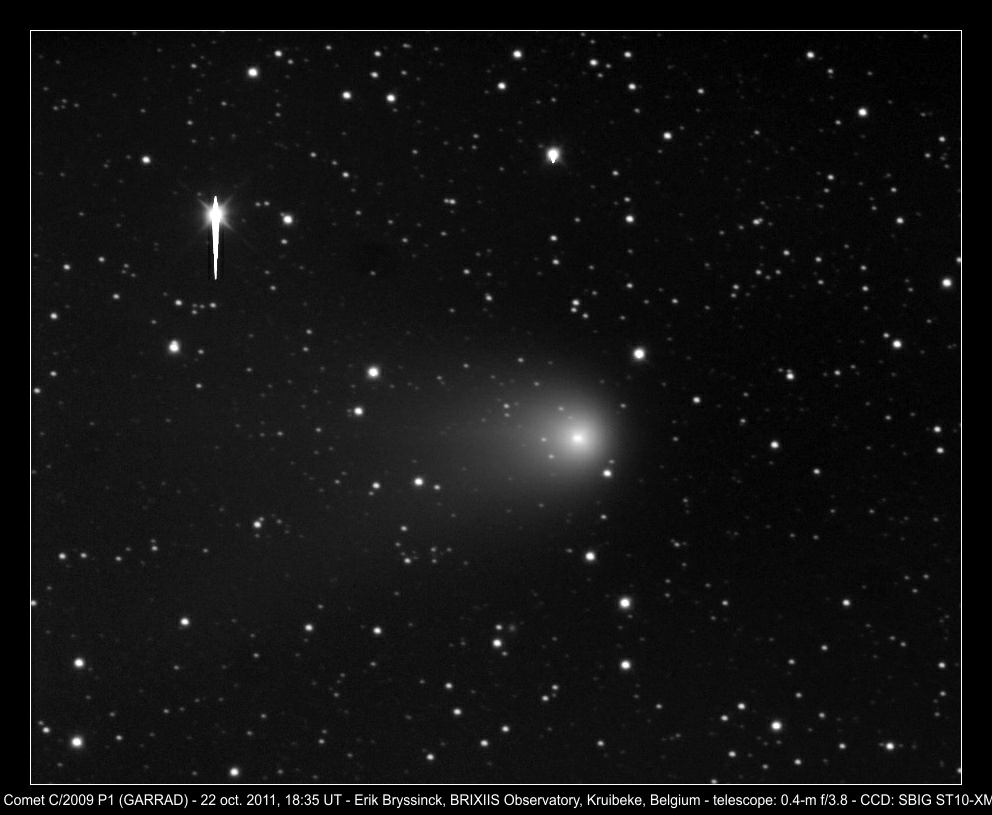 comet C/2009 P1 (GARRAD) on 22 oct. 2011 , Erik Bryssinck, BRIXIIS Observatory