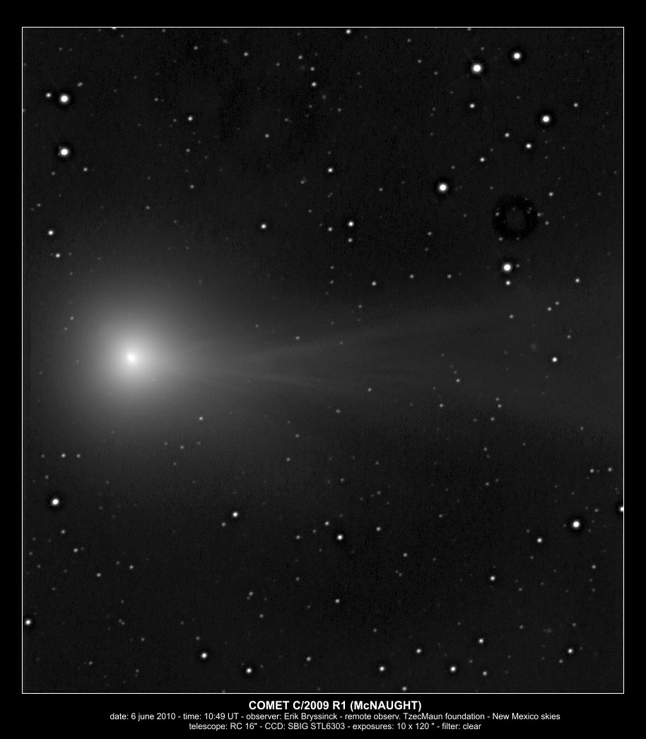 comet C/2009 R1 (McNAUGHT) on 6 june 2010, Erik Bryssinck