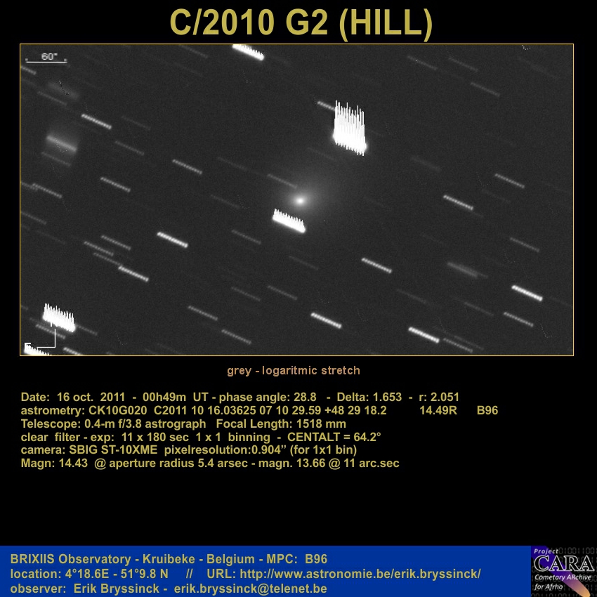 comet C/2010 G2 (HILL), Erik Bryssinck, 16 oct. 2011