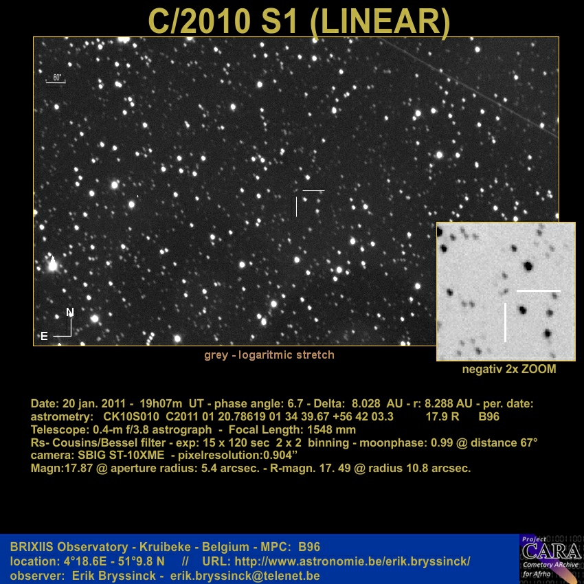 comet C/2010 S1 (LINEAR), E. Bryssinck