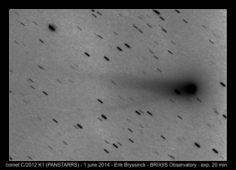 image comet C/2012 K1 (PANSTARRS) - (c) Erik Bryssinck - 1 june 2014