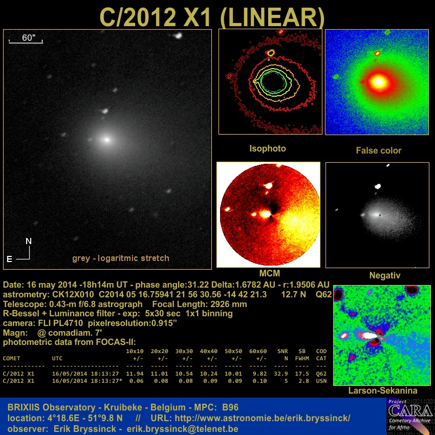 image comet C/2012 X1 - Erik Bryssinck