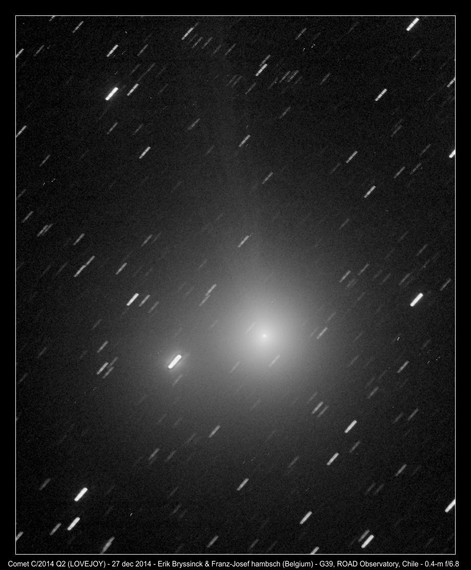 image comet C/2014 Q2 (LOVEJOY) - 27 dec. 2014 - by Erik Bryssinck & Franz-Josef Hambsch