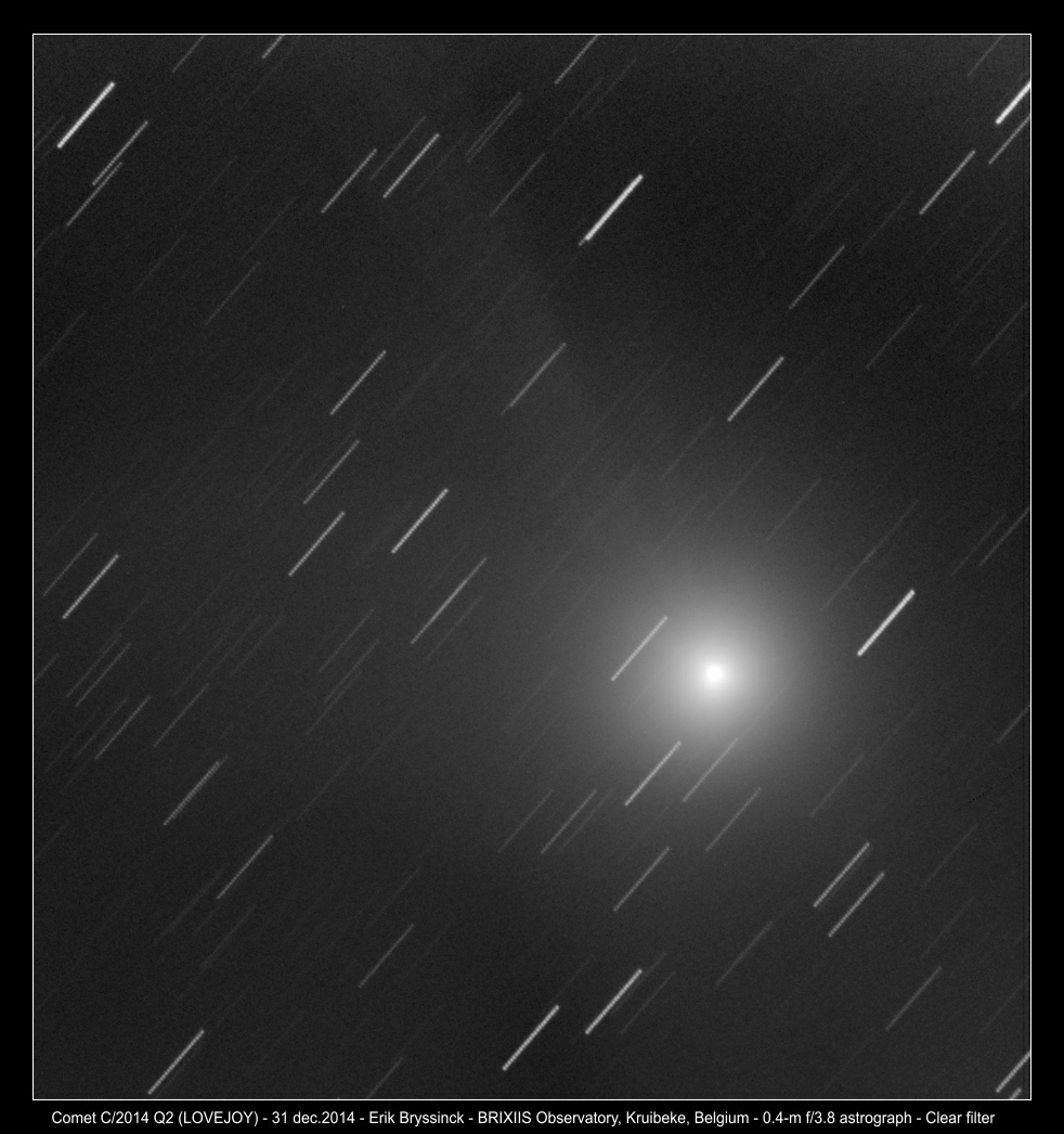 image comet C/2014 Q2 (LOVEJOY) on 31 dec. by Erik Bryssinck from BRIXIIS Observatory