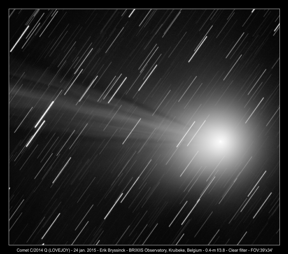 image comet C/2014 Q2 (LOVEJOY made by Erik Bryssinck on 24 jan.2015