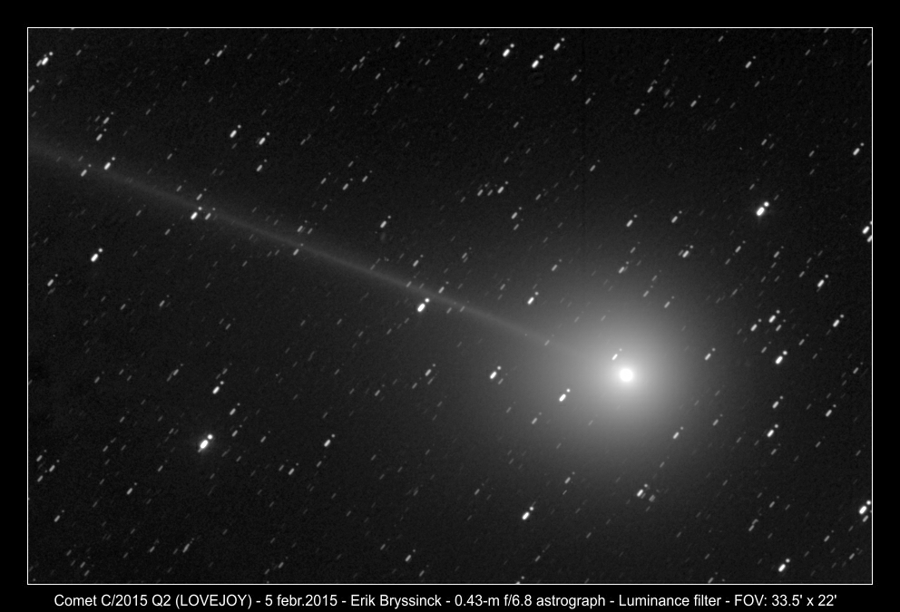 image comet C/2014 Q2 (LOVEJOY) by Erik Bryssinck, BRIXIIS Observatory