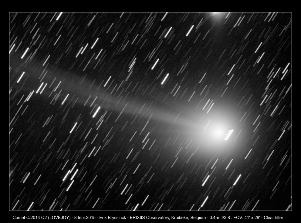 image comet C/2014 Q2 (LOVEJOY) - Erik Bryssinck - BRIXIIS Observatory