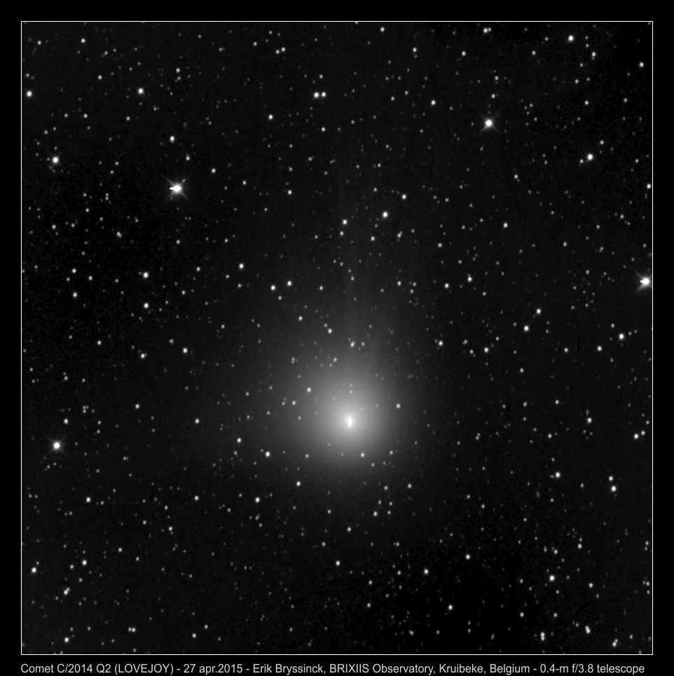 Image comet C/2014 Q2 (LOVEJOY) - by Erik Bryssinck from BRIXIIS Observatory