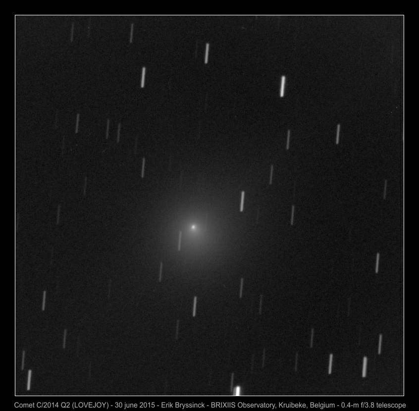 image comet C/2014 Q2 (LOVEJOY made by Erik Bryssinck from BRIXIIS Observatory