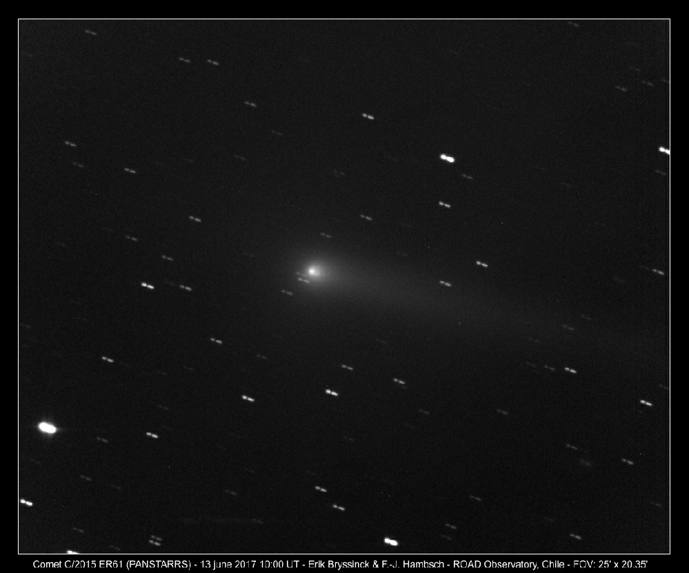 image comet C/2015 ER61 (PANSTARRS) by Erik Bryssinck & F.-J. Hambsch on 13 june 2017