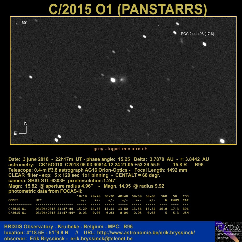 comet C/2015 O1 (PANSTARRS) by Erik Bryssinck