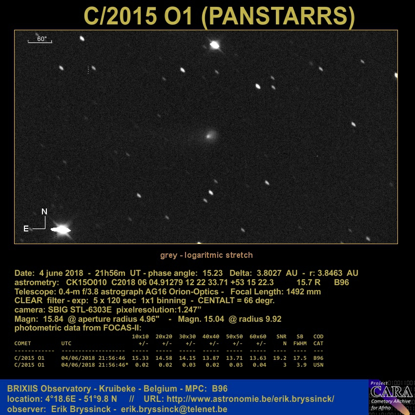 comet C/2015 O1 (PANSTARRS) by Erik Bryssinck