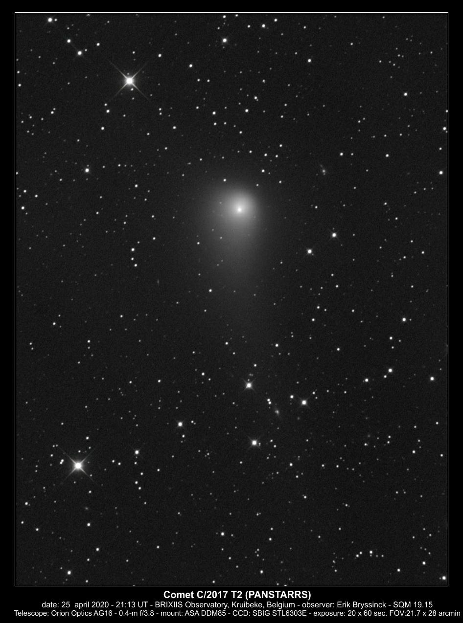comet C/2017 T2 (PANSTARRS) on 25 april, Erik Bryssinck