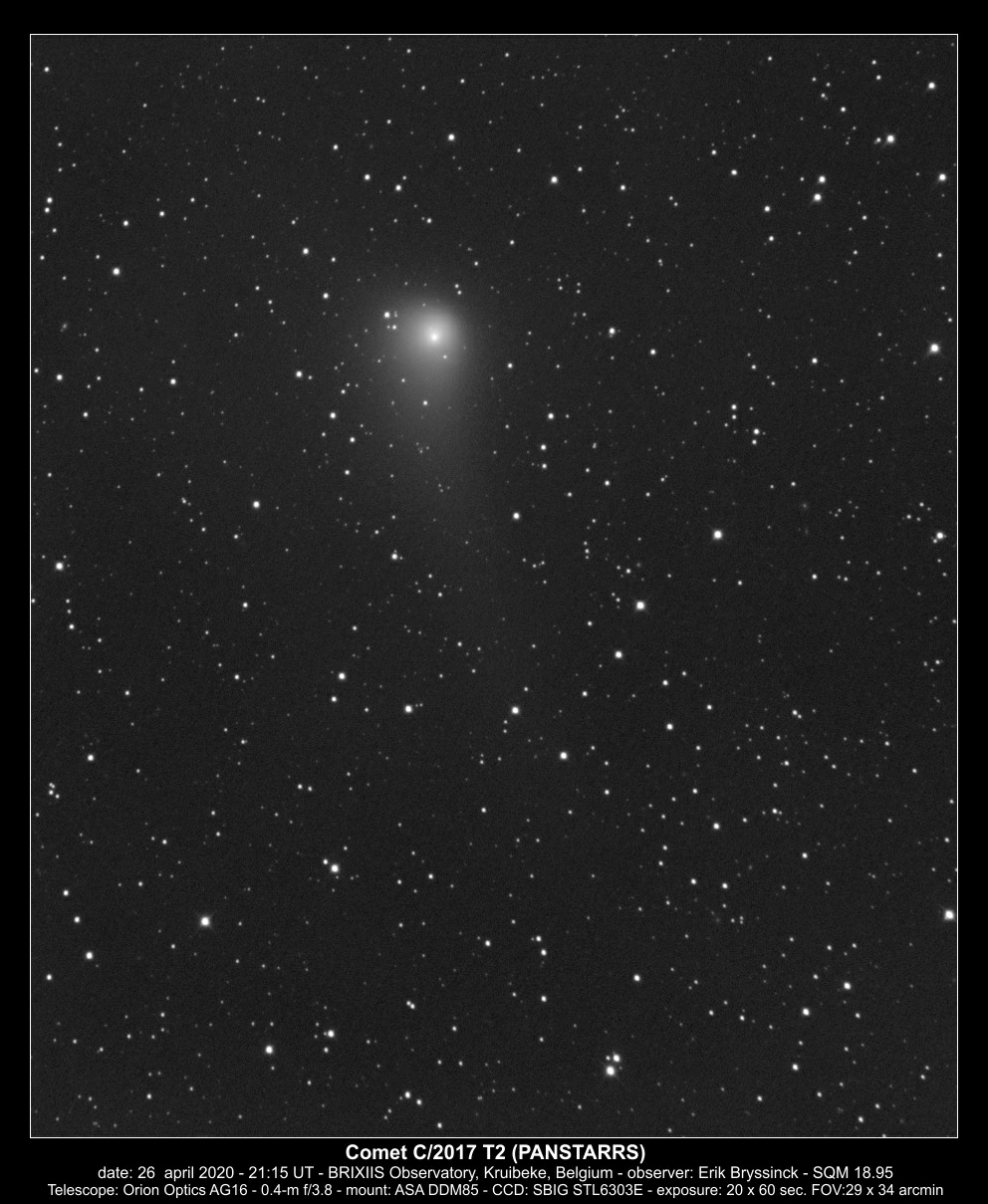 C/2017 T2 (PANSTARRS) on 26 april, Erik Bryssinck