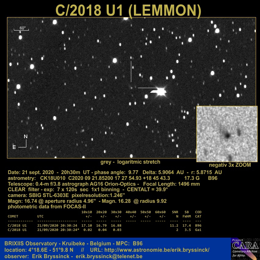 comet C/2018 U1 (LEMMON), Erik Bryssinck
