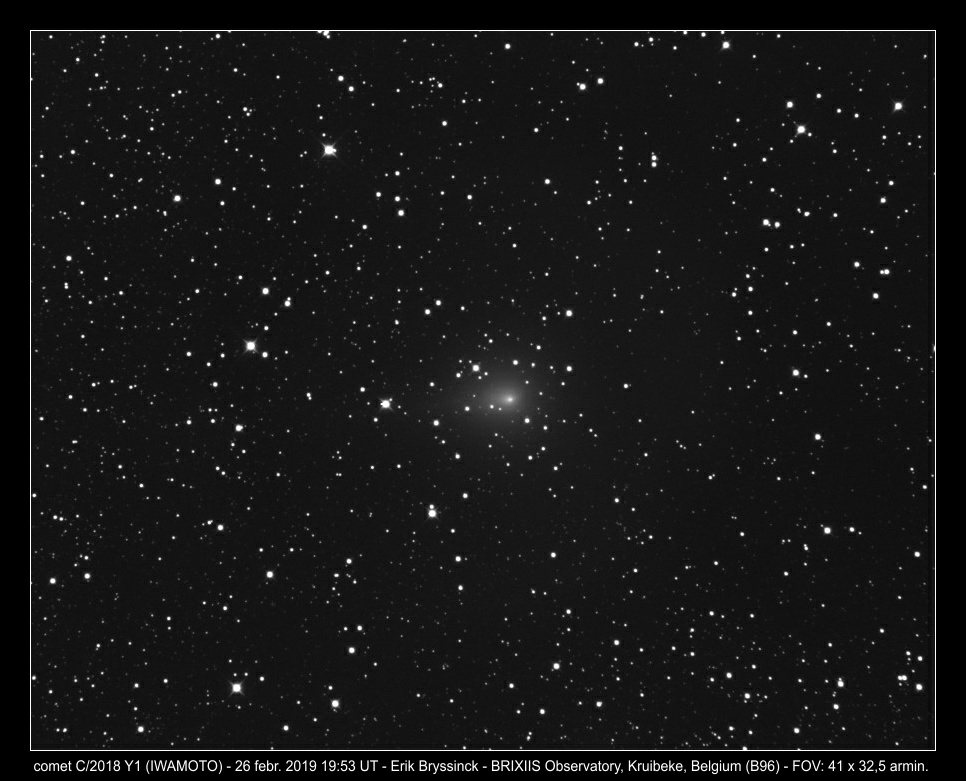 comet C/2018 Y1 (IWAMOTO), Erik Bryssinck, BRIXIIS Observatory on 26 febr. 2019