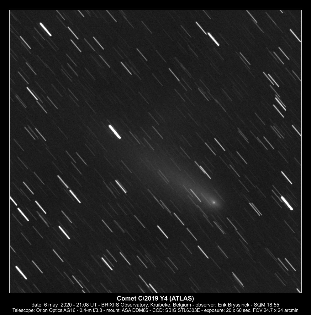 comet C/2019 Y4 (ATLAS) on 6 may 2020, Erik Bryssinck