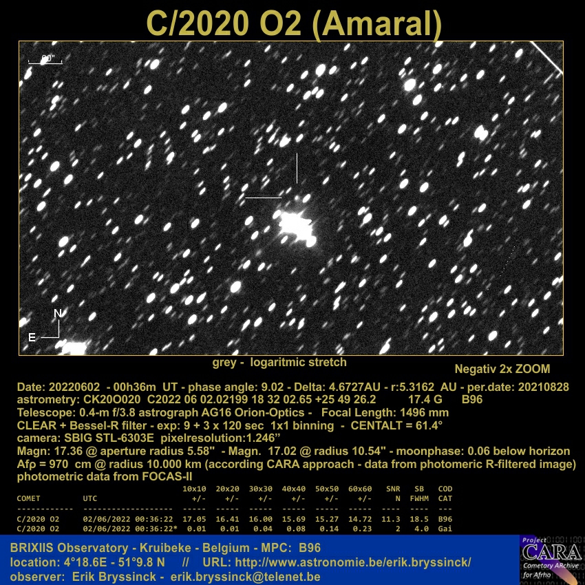 comet C/2020 O2 &nbsp;(Amaral), Erik Bryssinck