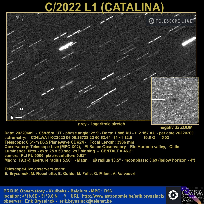 comet C/2022 L1 (CATALINA) by Erik Bryssinck