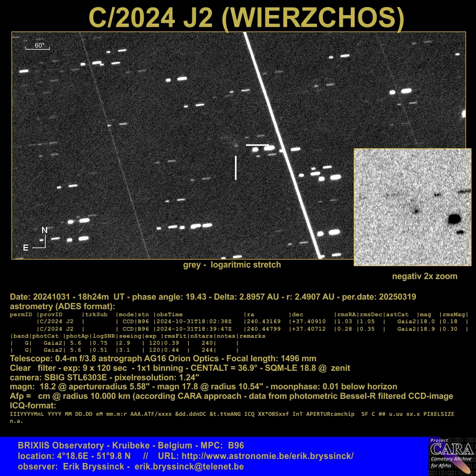 Comet C/2024 J2 (WIERZCHOS)