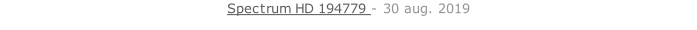 Spectrum HD 194779 - 30 aug. 2019   26 sept. 2018