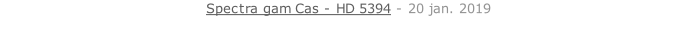 Spectra gam Cas - HD 5394 - 20 jan. 2019
