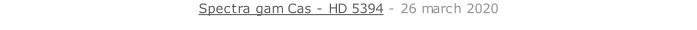 Spectra gam Cas - HD 5394 - 26 march 2020