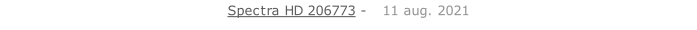 Spectra HD 206773 -   11 aug. 2021
