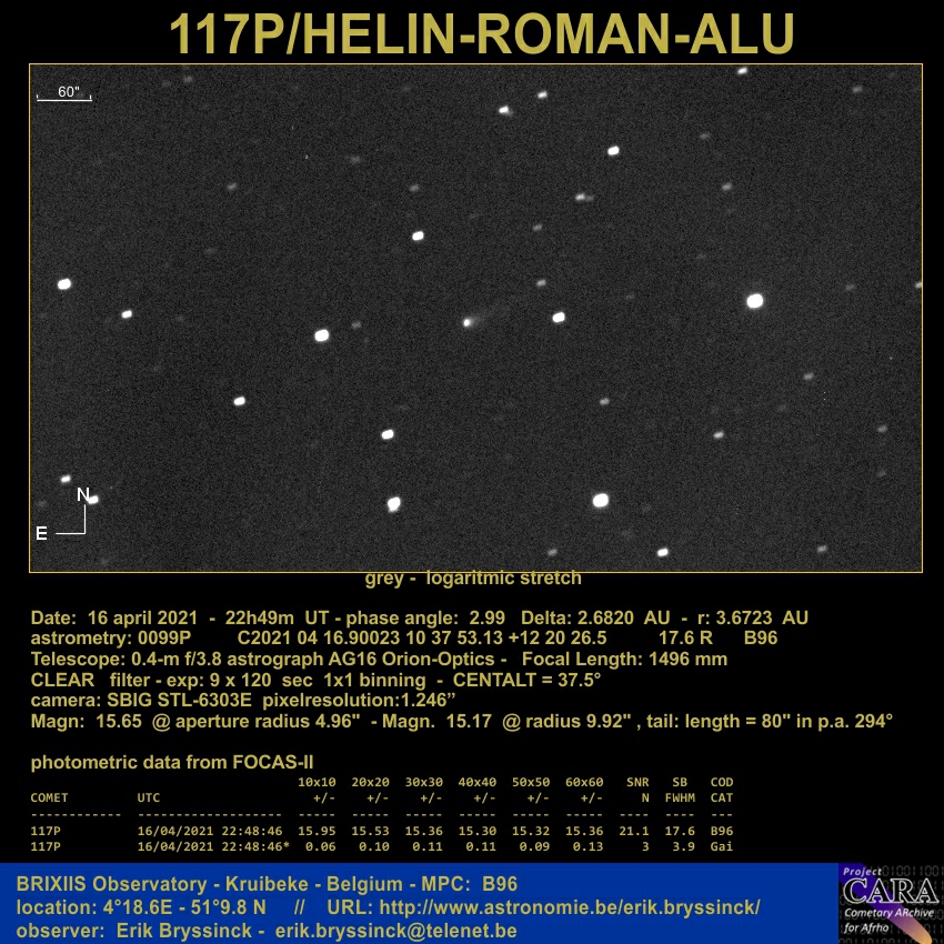 comet 117P/HELIN-ROMAN-ALU, 16 march 2021, Erik Bryssinck