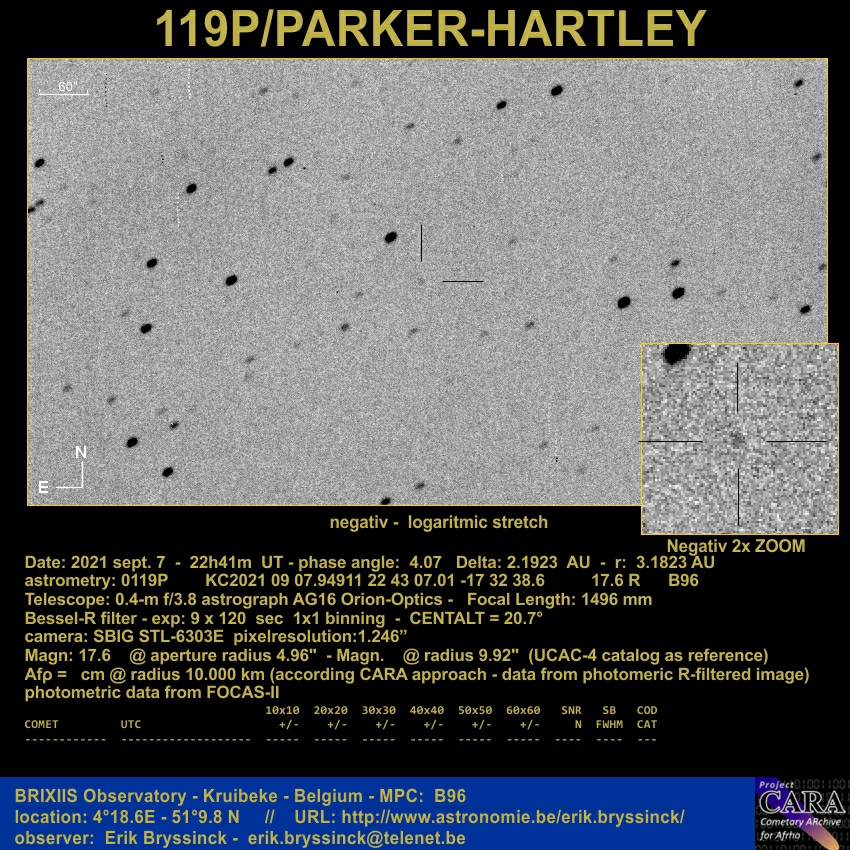 comet 119P/PARKER-HARTLEY, Erik Bryssinck, date: 20210907