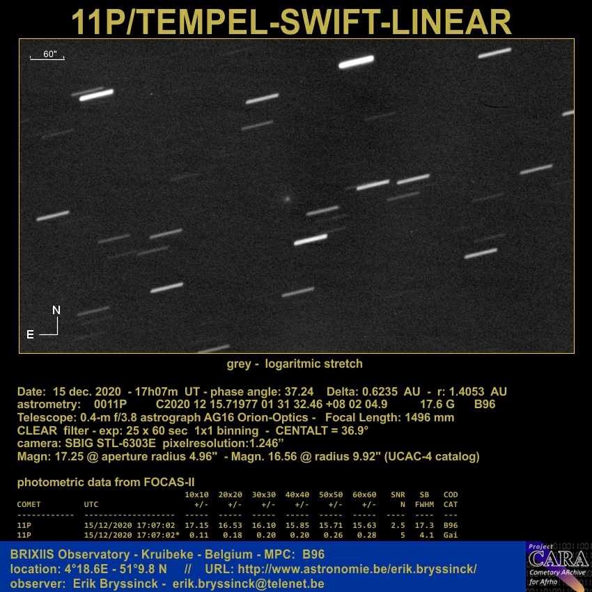 comet 11P/TEMPEL-SWIFT-LINEAR, 15 dec. 2020, Erik Bryssinck