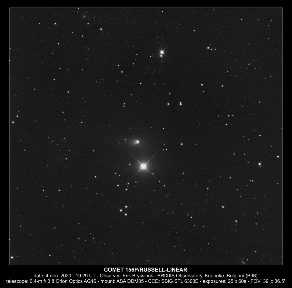comet 156P/RUSSELL-LINEAR, 4 dec. 2020, Erik Bryssinck