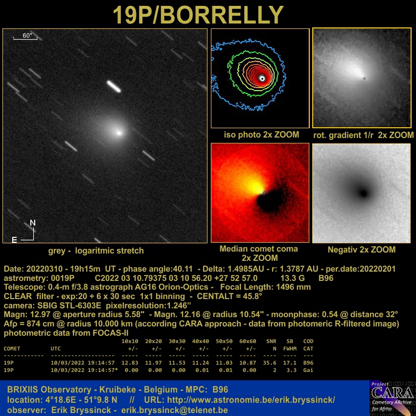 comet 19P/BORRELLY by Erik Bryssinck