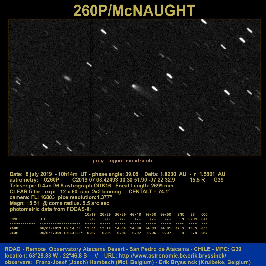 comet 260P/McNaught, Erik Bryssinck & F.-J. Hambsch