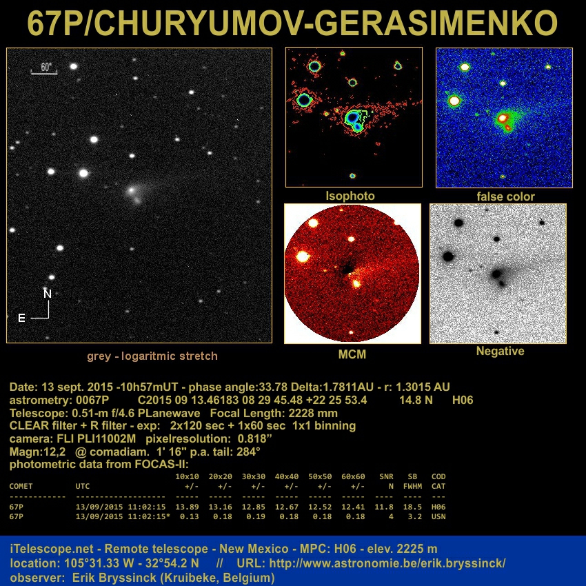 image comet 67P by Erik Bryssinck 