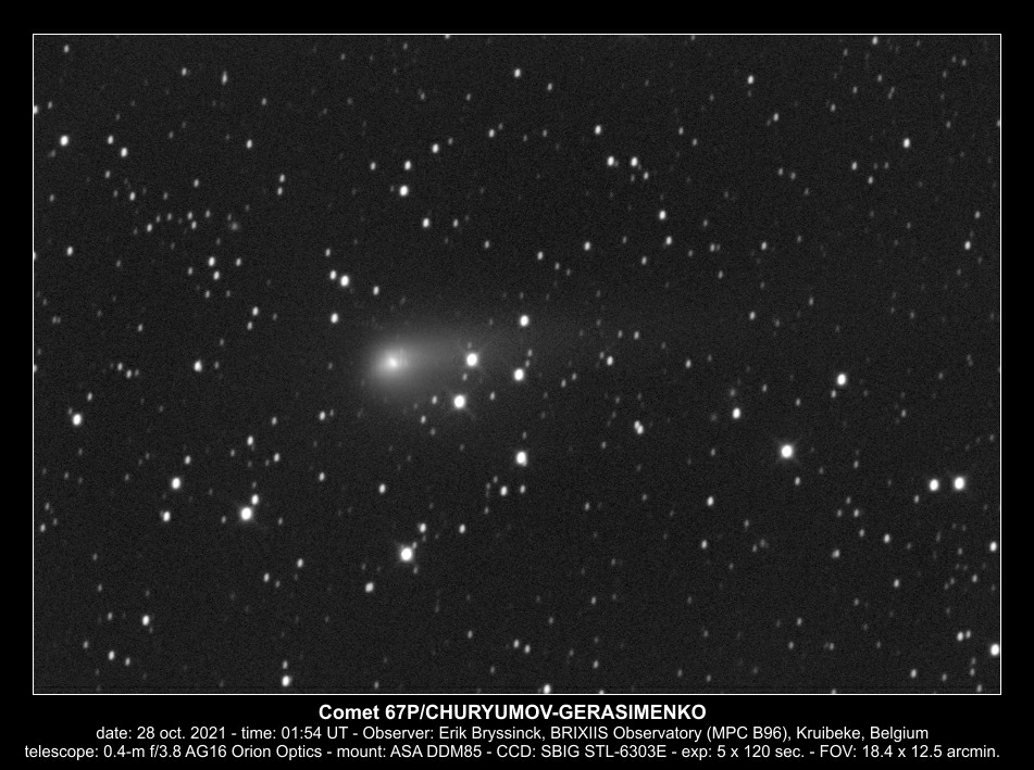 comet 67P/CHURYUMOV-GERASIMENKO, 20211028, Erik Bryssinck