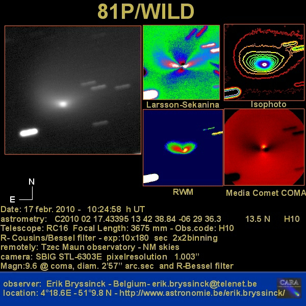image comet 81P by Erik Bryssinck on 17 febr.2010