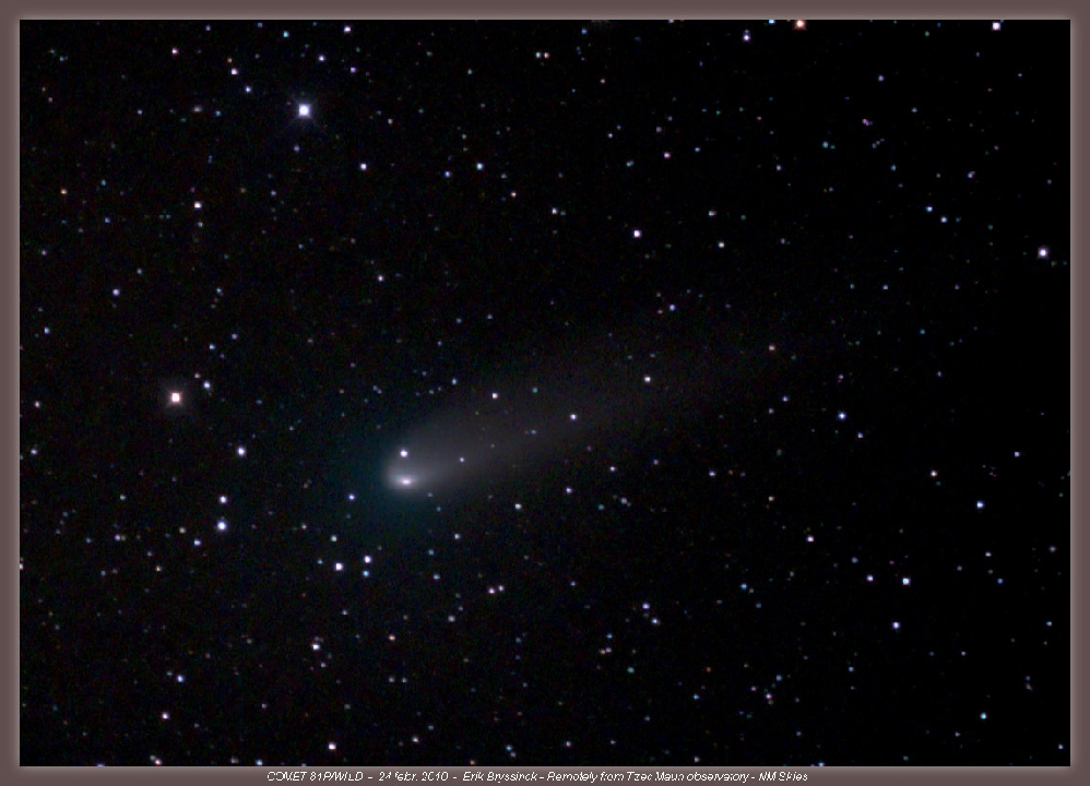color image comet 81P/WILD by Erik Bryssinck on 24 febr.2010
